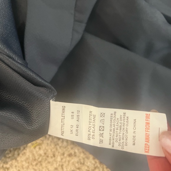 Pretty Little Things Grey Wide Leg Trousers - Picture 4 of 4